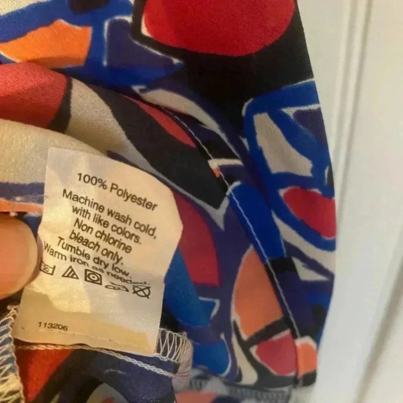 J. Crew butterfly abstract pattern blouse - Picture 7 of 9